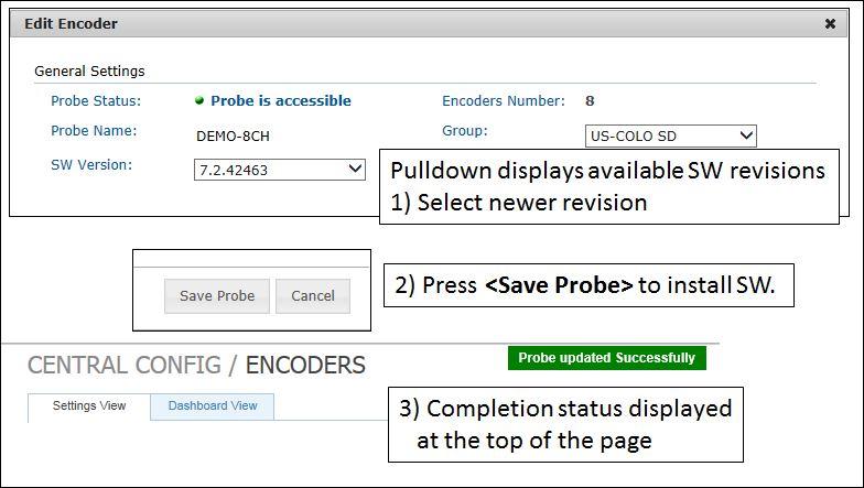 Figure: Probe Software Update Procedure